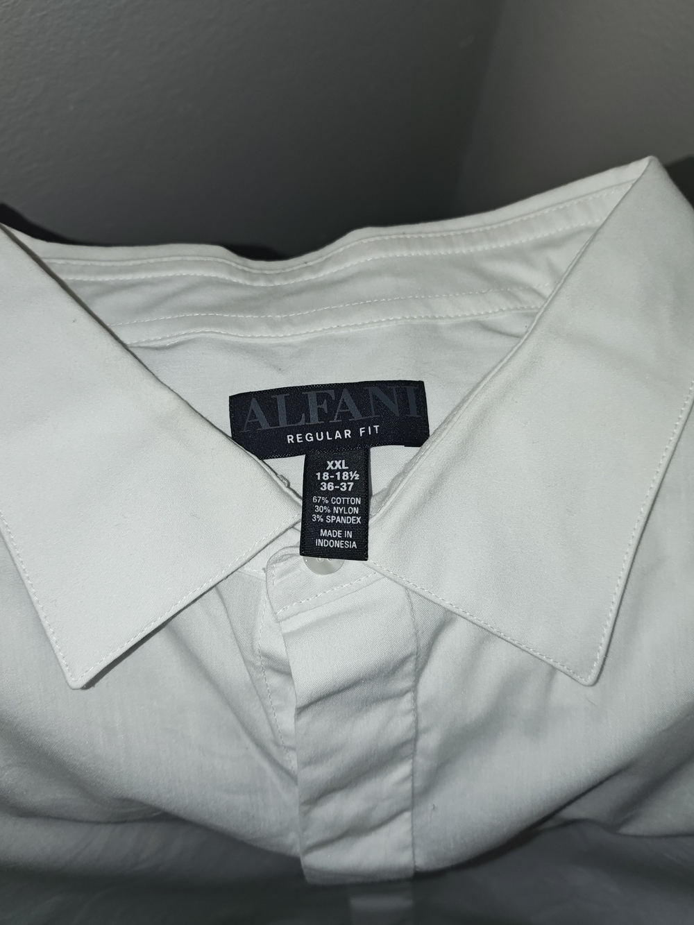 Alfani Men's White Regular Fit Dress Shirt